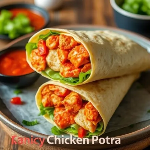 Spicy Chicken Porata Wrap